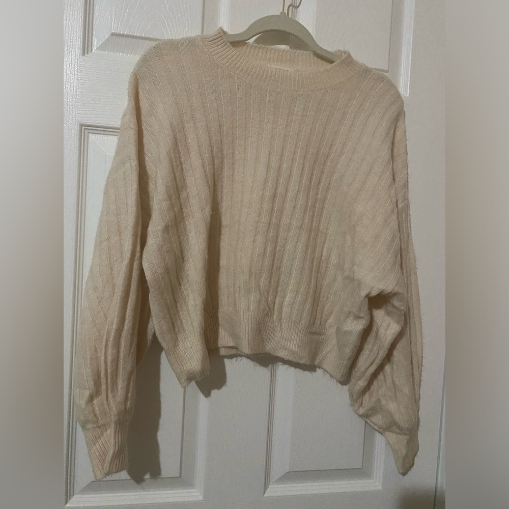 Sophie Rue Cream Ribbed Sweater